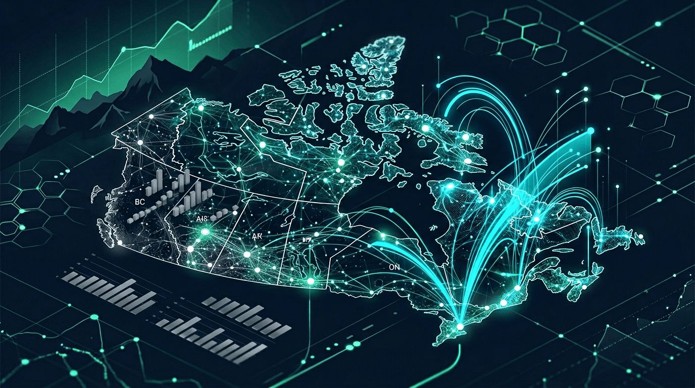 CAR:estify Canadian automotive market accuracy illustration showing live market snapshot data versus static book values across regional supply and demand